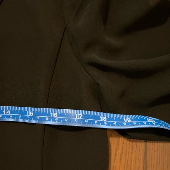 Little Black Dress, Sheer Sleeve Shift Dress with lace neck line, Cocktail Dress - Picture 12 of 13